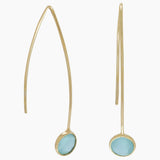 Hydro Glass Gold Threader Earrings