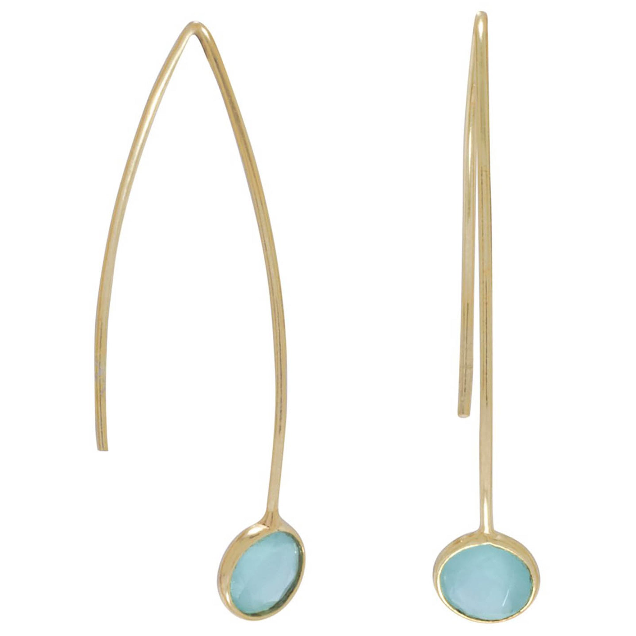 Hydro Glass Gold Threader Earrings