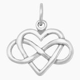 Infinity Symbol Heart Charm