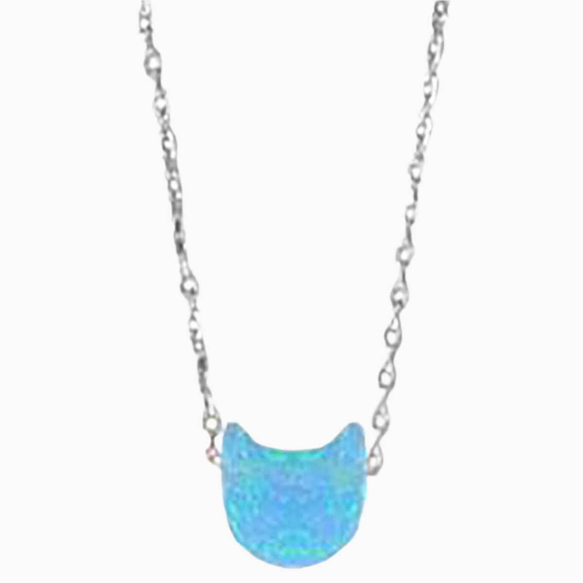 Kitty Shape Opal Necklace