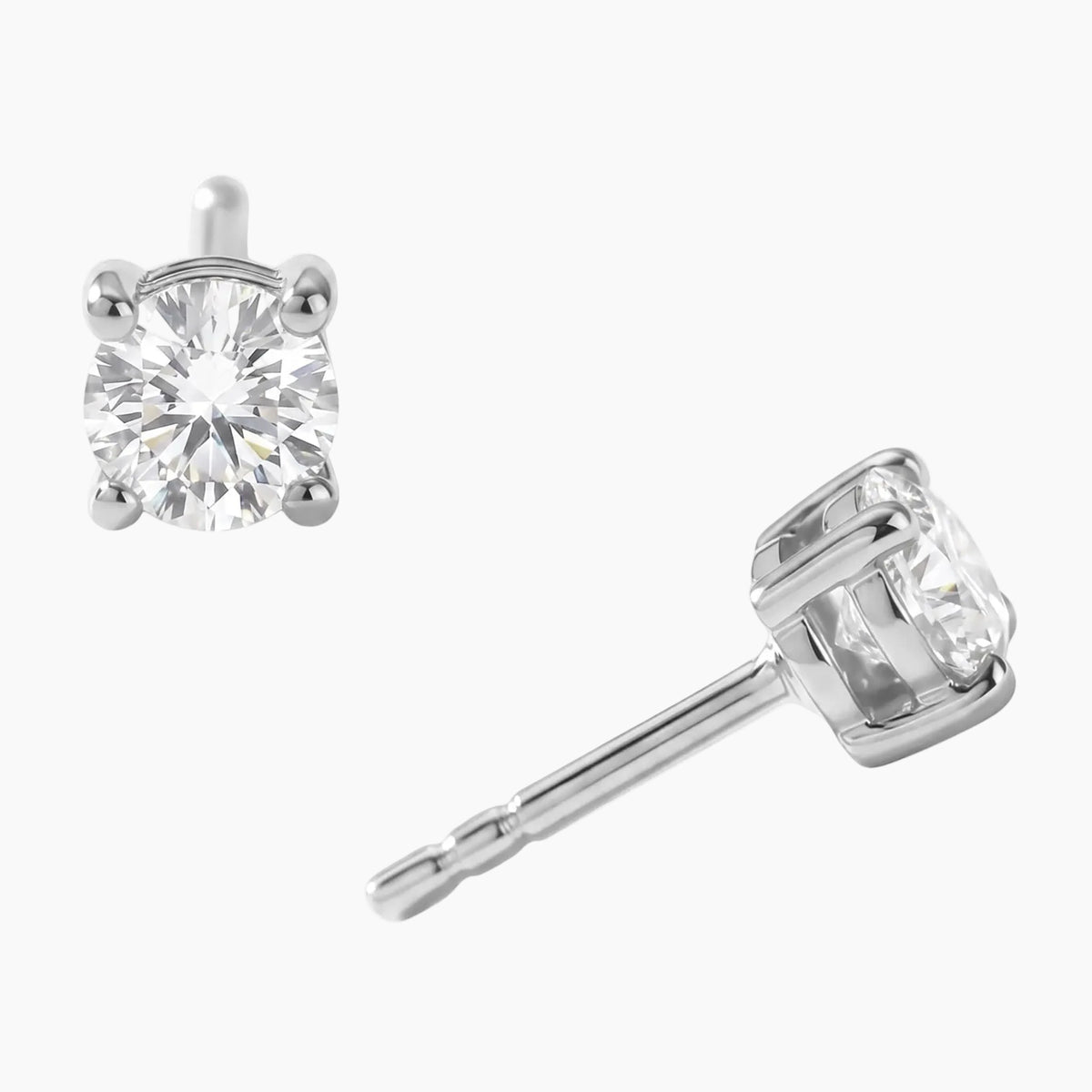 Lab Grown Diamond Solitaire Stud Earrings