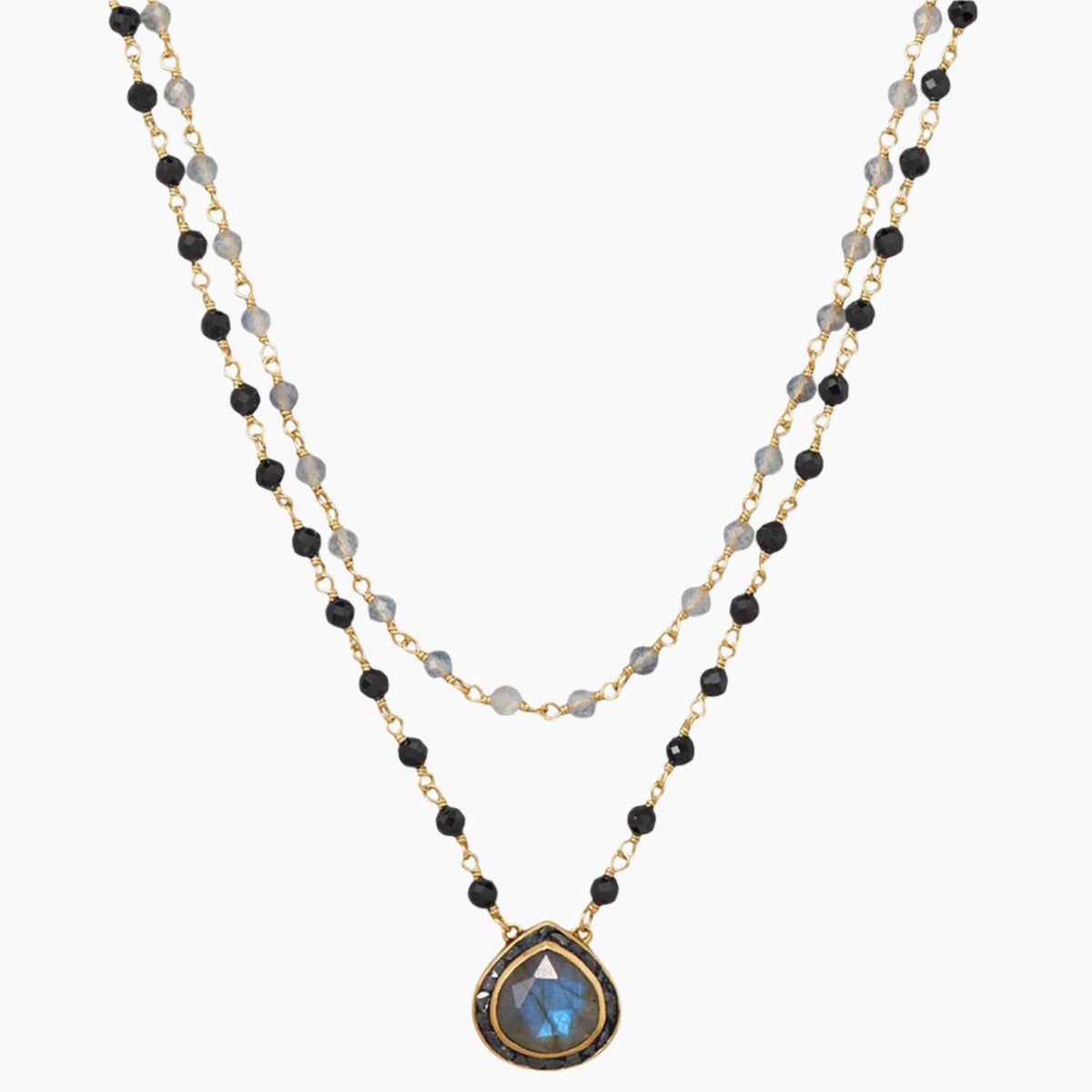 Labradorite and Black Onyx Necklace