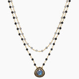 Labradorite and Black Onyx Necklace