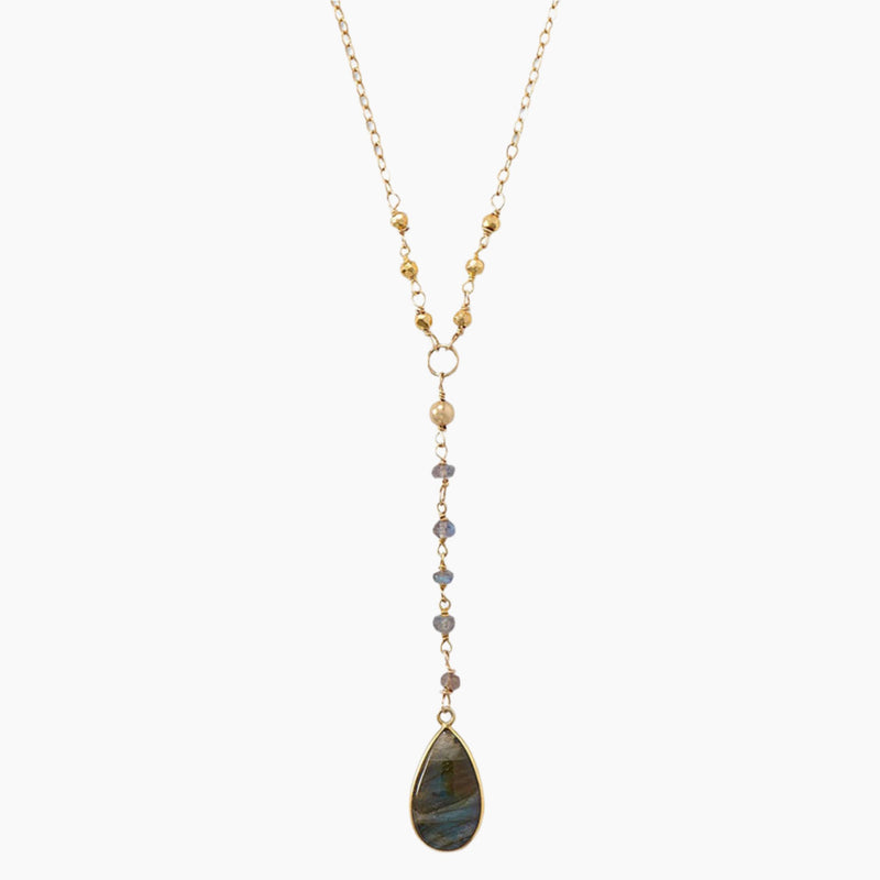 Labradorite Drop Necklace