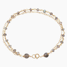 Labradorite Rondelle Bead Bracelet