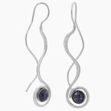 Lapis Threader Earrings