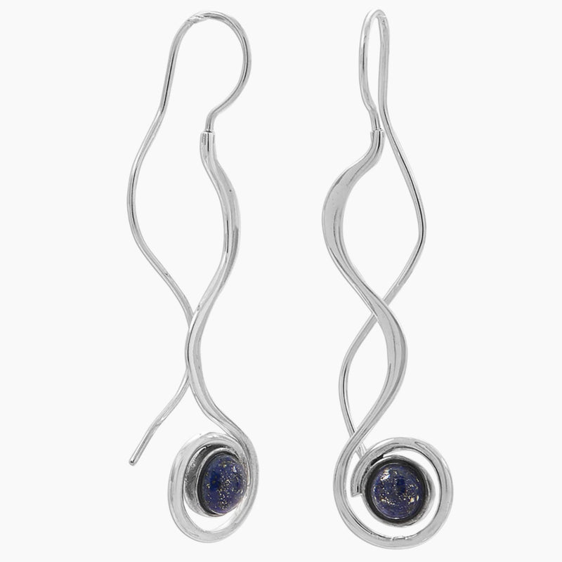 Lapis Threader Earrings