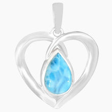 Larimar Heart Shaped Pendant