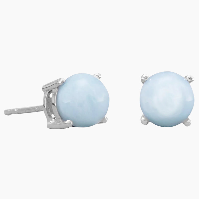 Larimar Stud Earrings