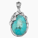 Leaf and Vine Turquoise Pendant