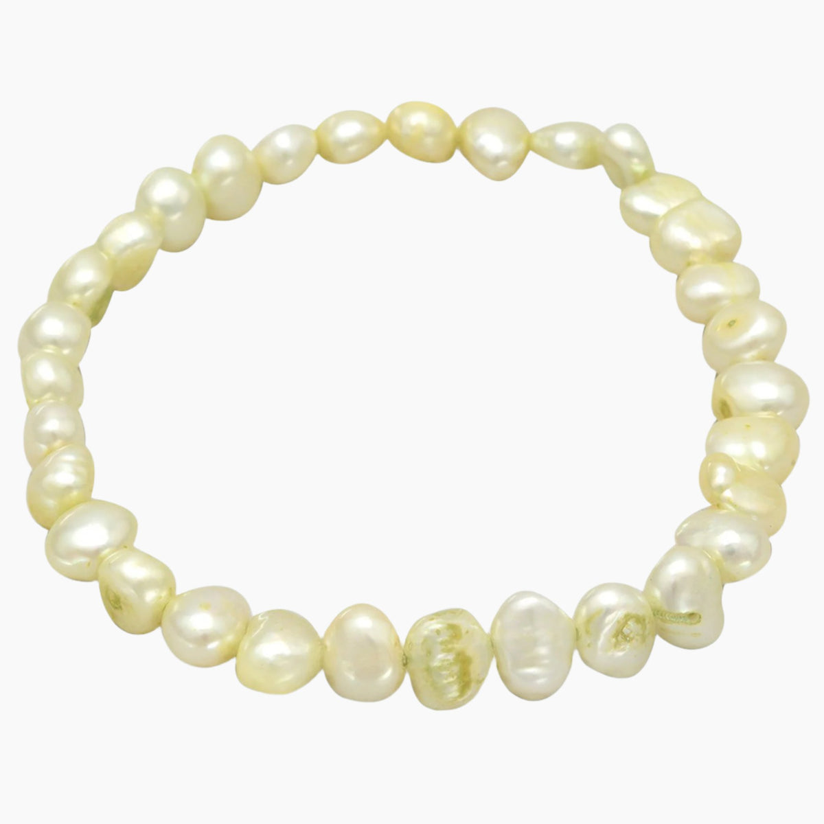 Lime Freshwater Pearl Stretch Bracelet