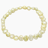 Lime Freshwater Pearl Stretch Bracelet