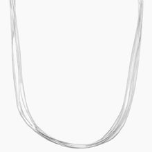 Liquid Silver 5 Strand Chain Front View