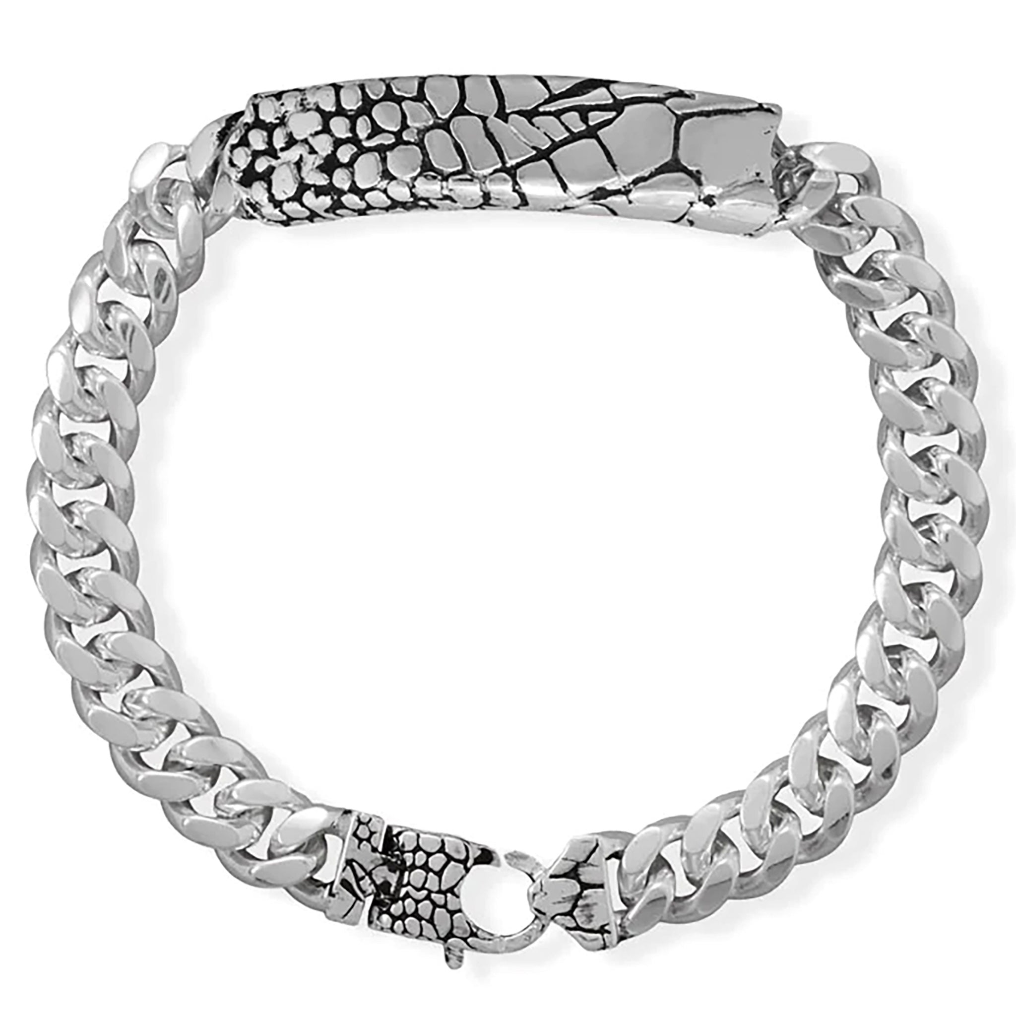 Lizard Pattern Curb Chain Bracelet