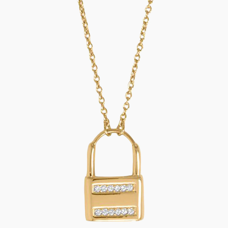 Lock Charm Gold Necklace