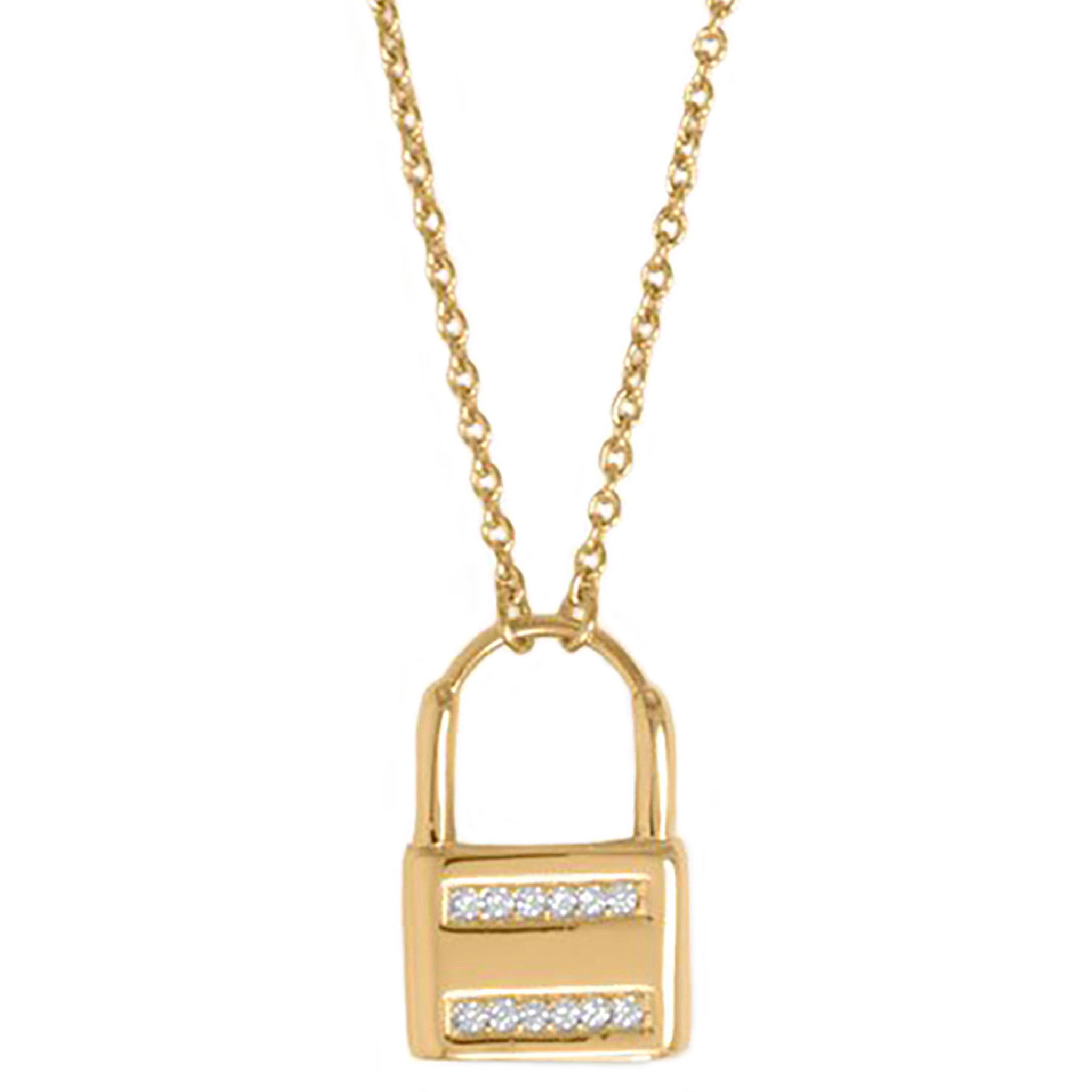 Lock Charm Gold Necklace