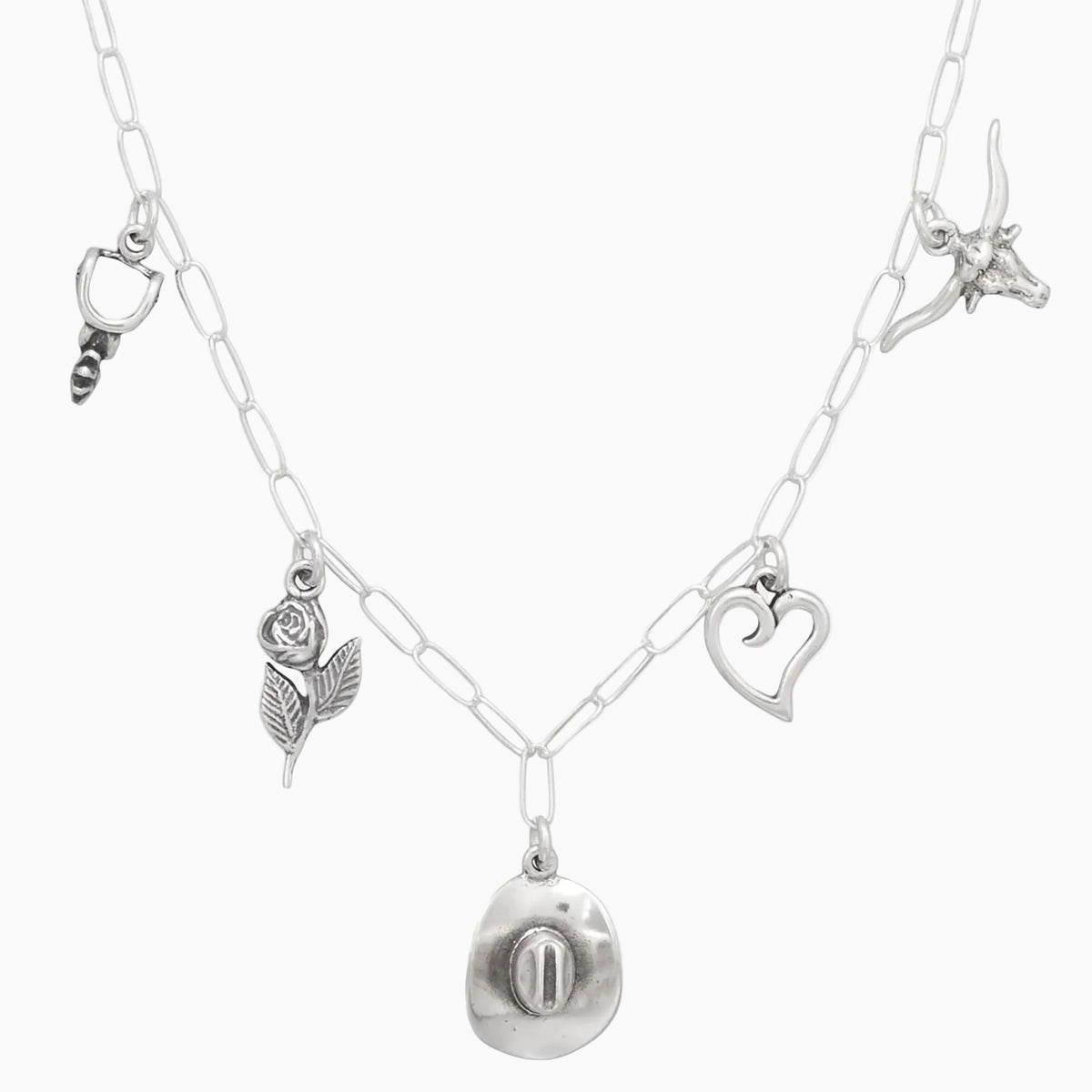 Love and Cowgirls Design Charm Necklace