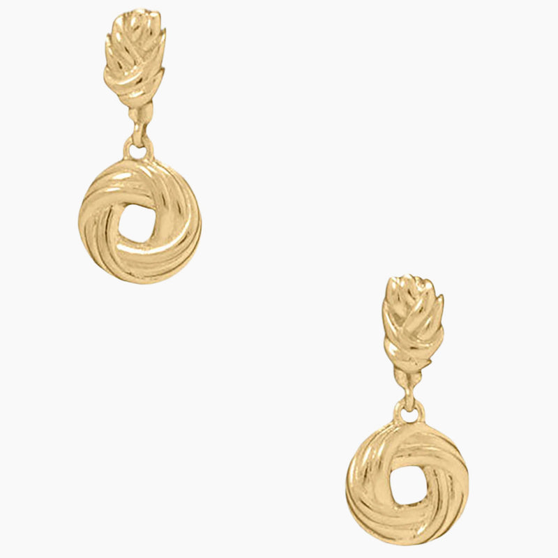 Love Knot Gold Earrings