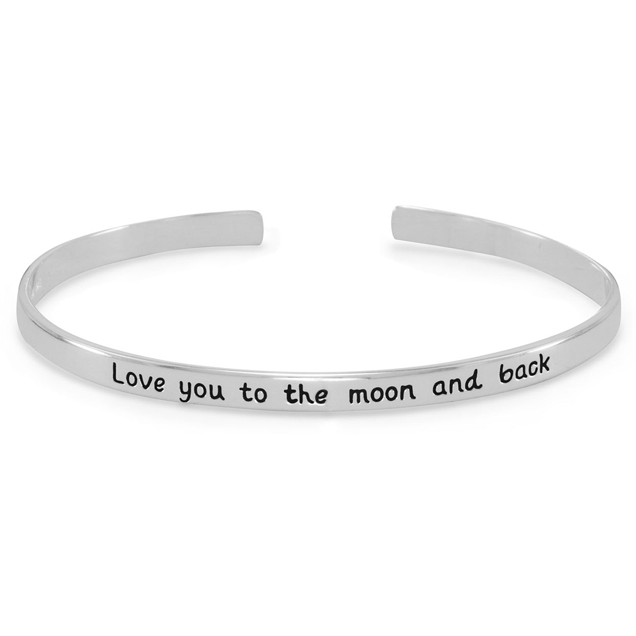 Love You to the Moon and Back Cuff Bracelet