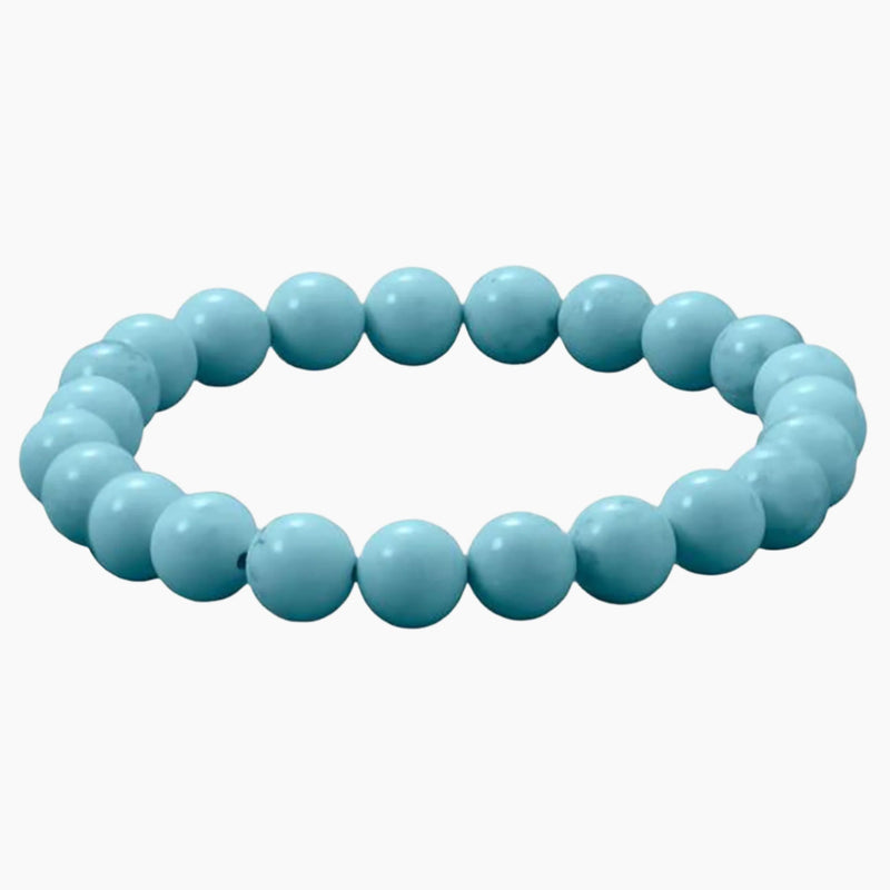 Magnesite Bead Stretch Bracelet Side