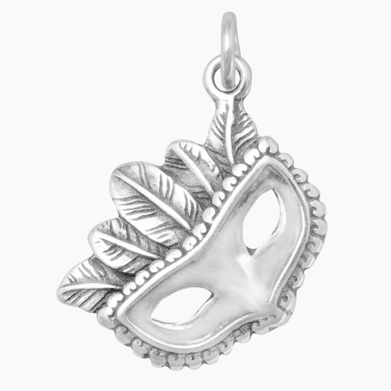 Mardi Gras Feather Mask Charm