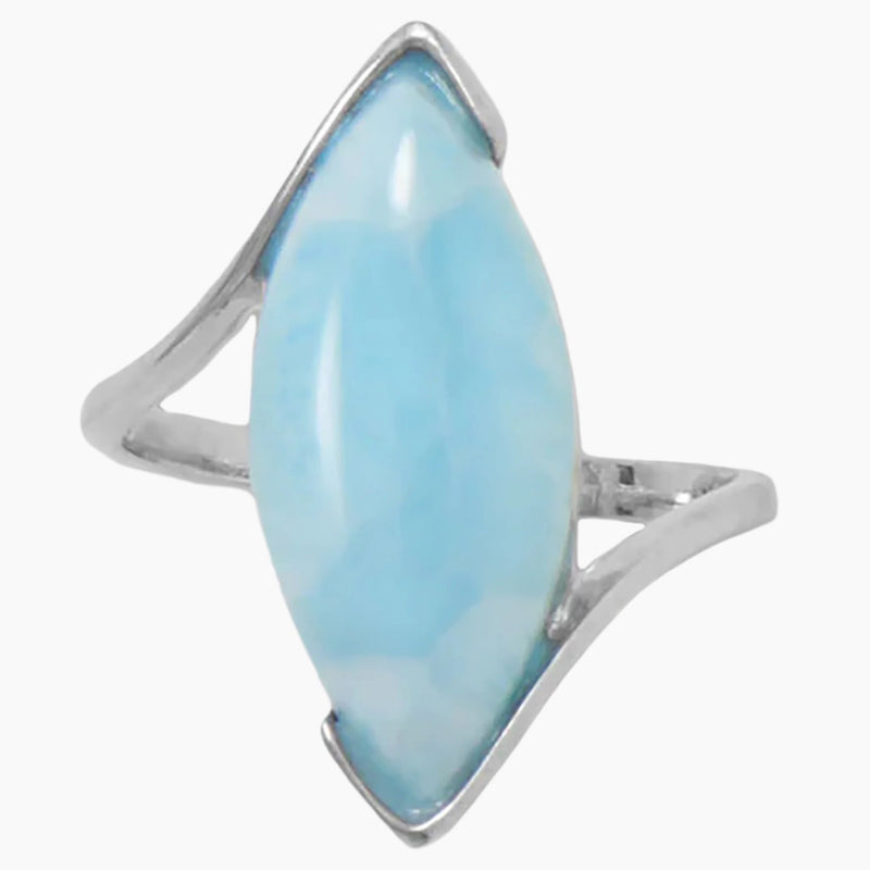 Marquise Shape Larimar Ring