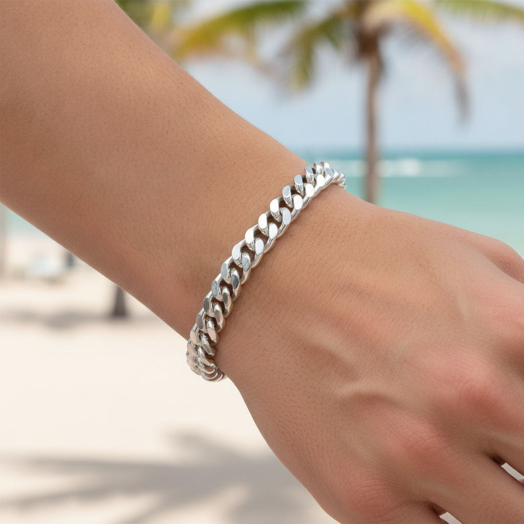Miami Cuban Link Bracelet on Wrist