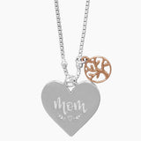 Mom Heart Pendant Necklace