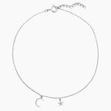 Moon and Star Charm Anklet