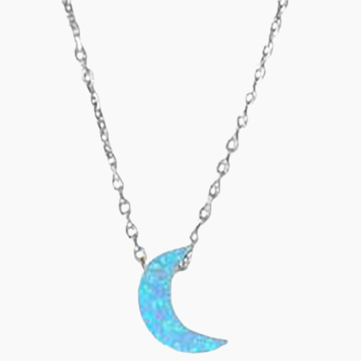 Moon Shape Opal Necklace
