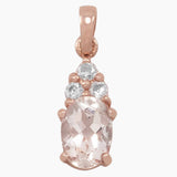 Morganite and White Topaz Pendant