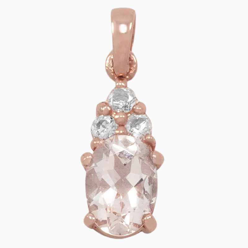 Morganite and White Topaz Pendant