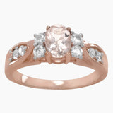 Morganite and White Topaz Ring