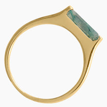 Moss Agate Bar Ring Top View