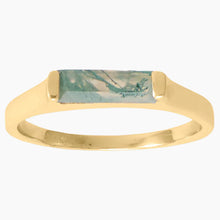 Moss Agate Bar Ring