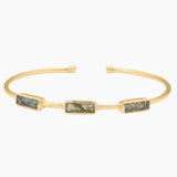 Moss Agate Cuff Bracelet
