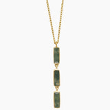 Moss Agate Drop Necklace