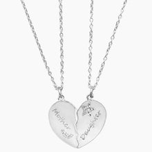 Mother Daughter Heart Necklace Set