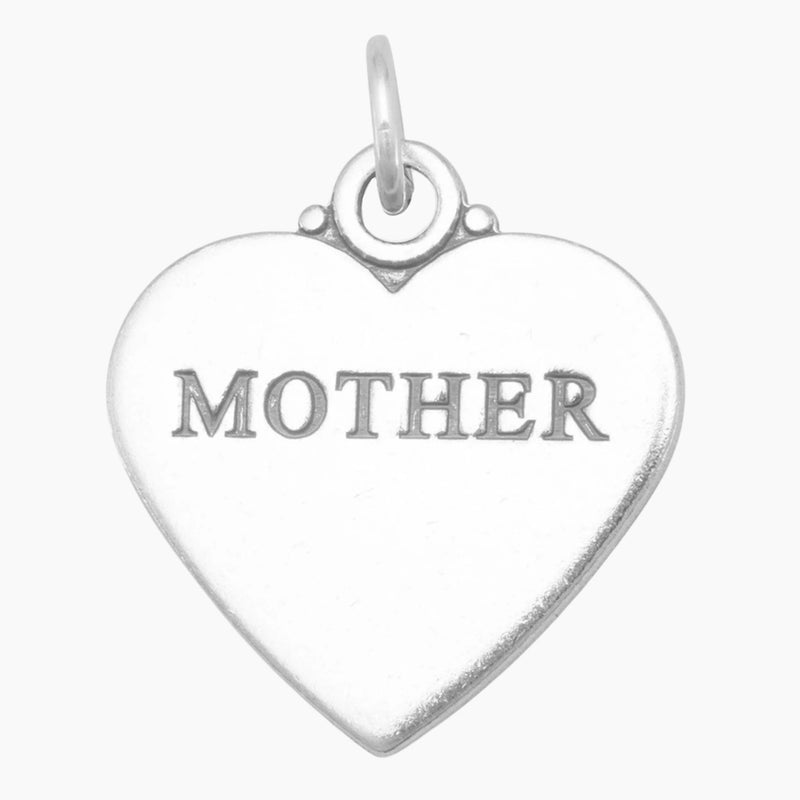 Mother Inscribed Heart Charm