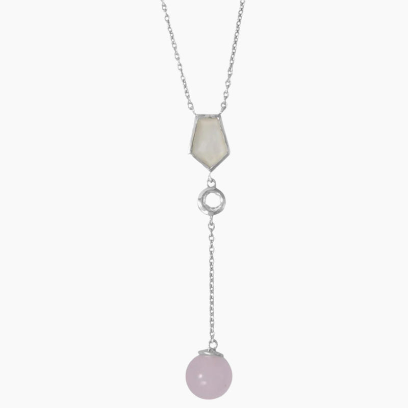 Mother of Pearl and Rose Quartz Necklace