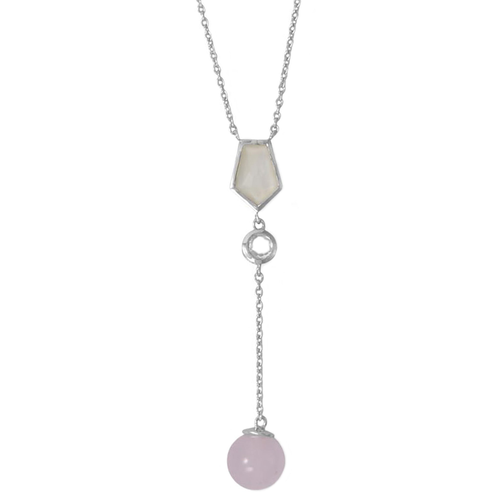 Mother of Pearl and Rose Quartz Necklace