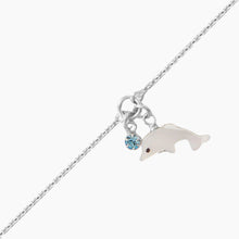 Mother of Pearl Dolphin Anklet Close Up
