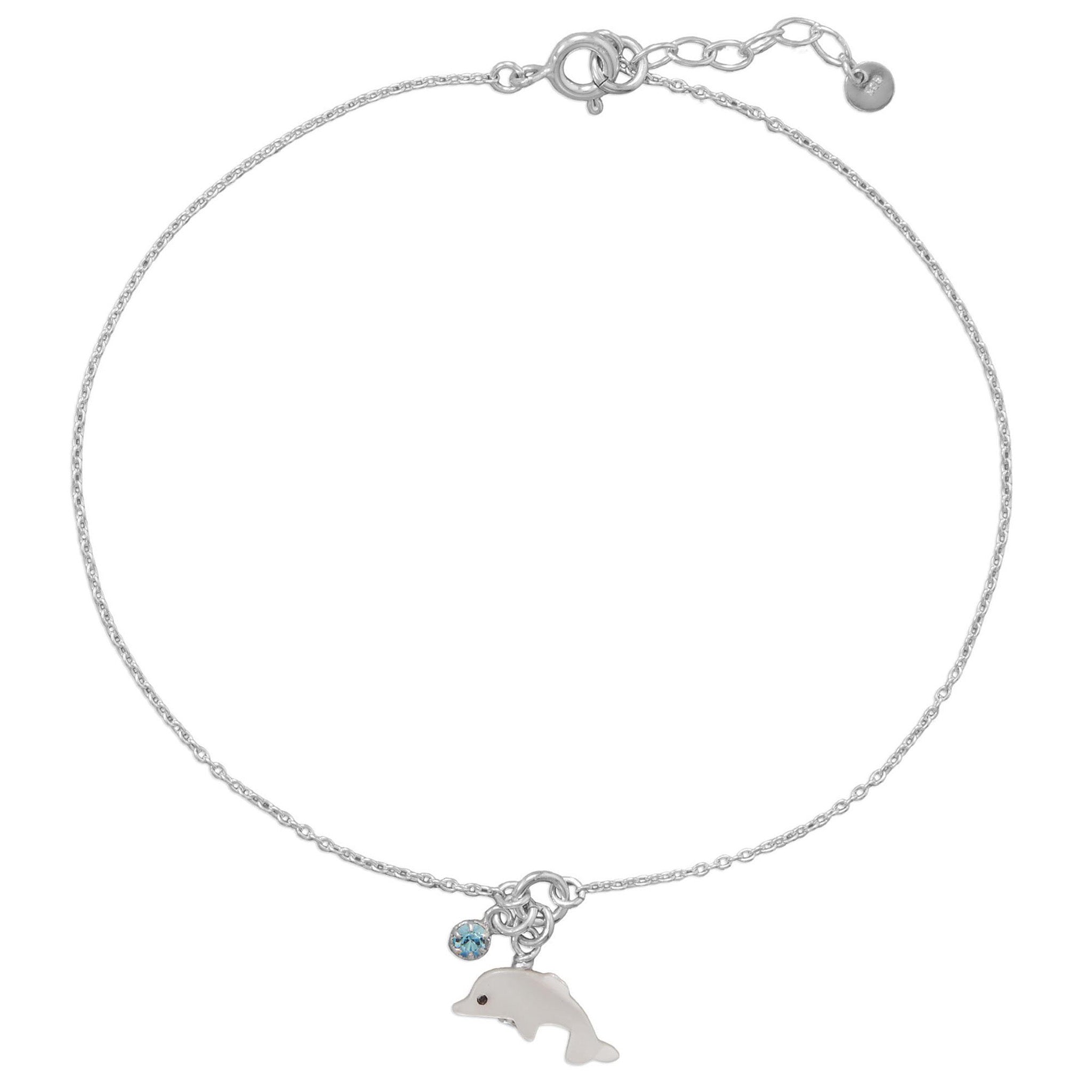 Mother of Pearl Dolphin Anklet
