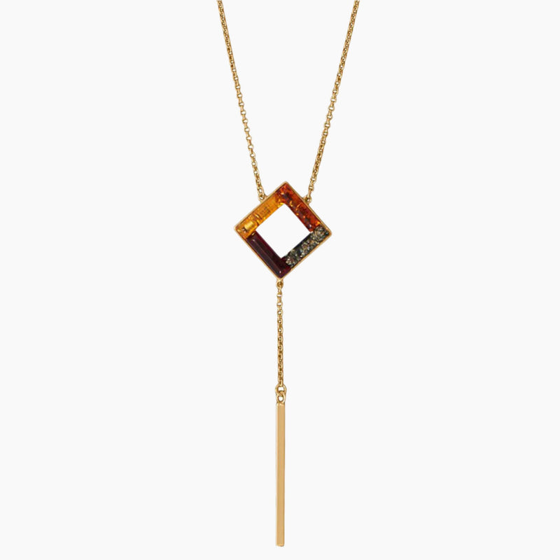 Multi Color Amber Necklace