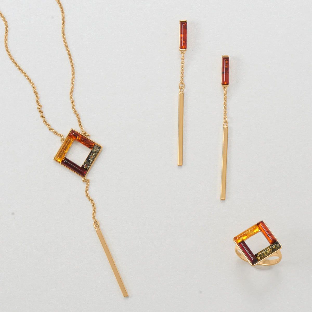 Multi Color Baltic Amber Ring Example