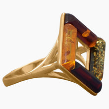 Multi Color Baltic Amber Ring Side View