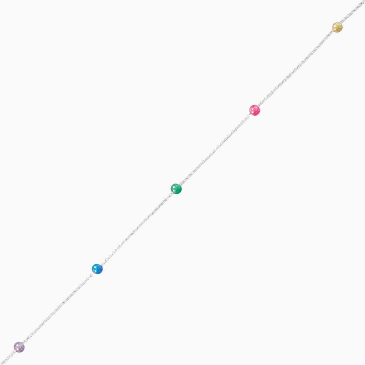 Multi Color Beaded Anklet Inline