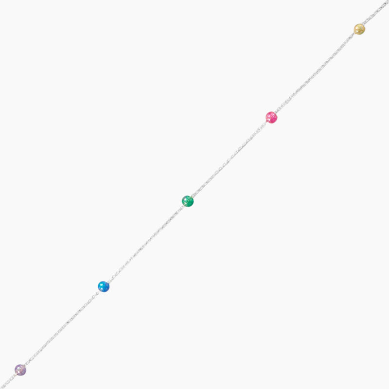 Multi Color Beaded Anklet Inline