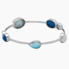 Multi Gemstone Bangle Bracelet Reverse