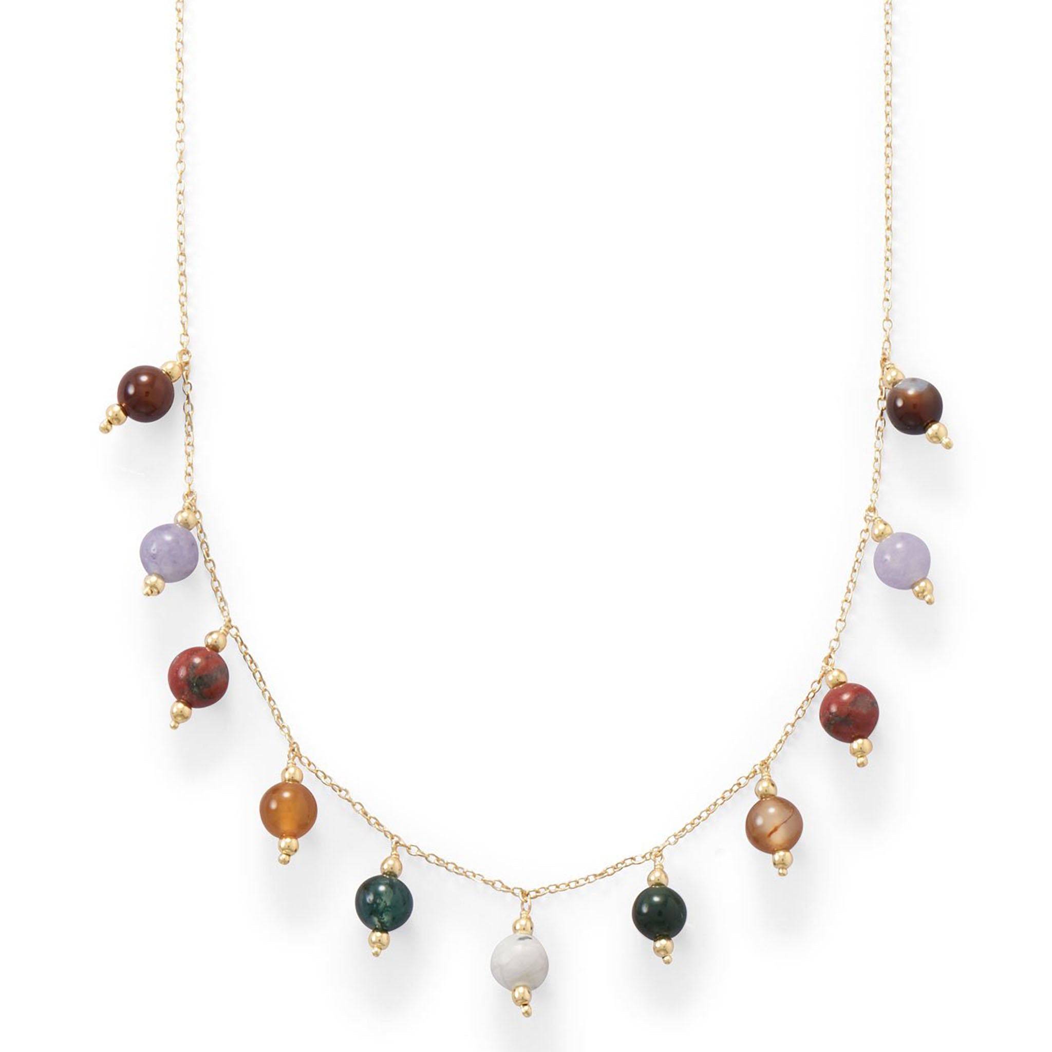 Multi Gemstone Bead Necklace
